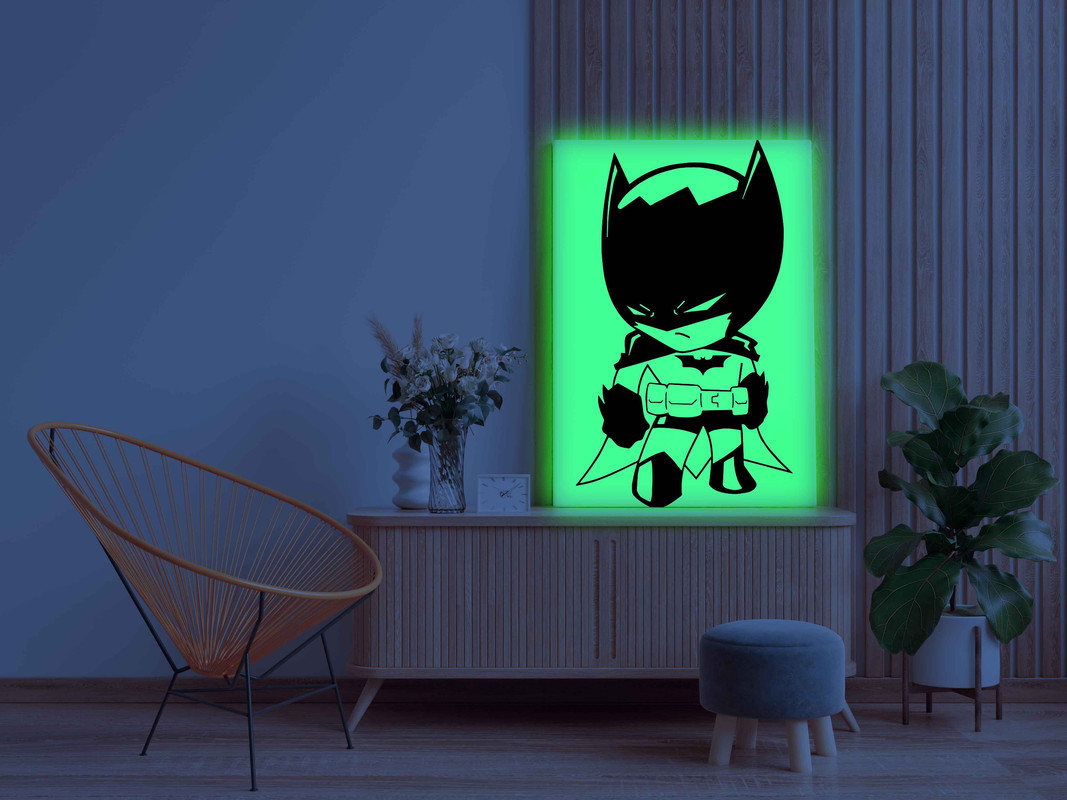 Kid Batman Glow in the Dark Painting Kit β DIY Superhero Wall Art for Kids | Eazy Arts - Image 3