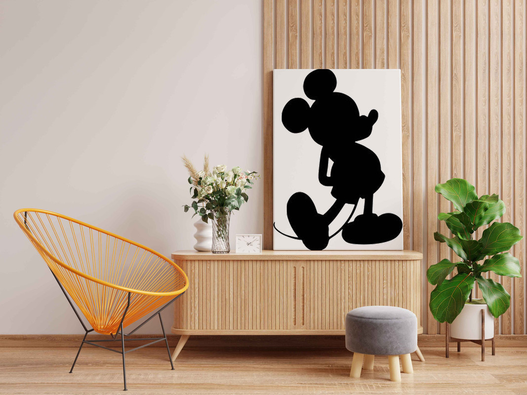 Mickey Mouse Silhouette Glow in the Dark Painting Kit β DIY Cartoon Canvas for Kids | Eazy Arts - Image 2