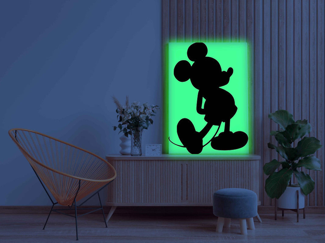 Mickey Mouse Silhouette Glow in the Dark Painting Kit β DIY Cartoon Canvas for Kids | Eazy Arts - Image 3