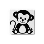 Baby Monkey Glow in the Dark Painting Kit – DIY Canvas Art for Kids & Jungle Animal Lovers | Eazy Arts