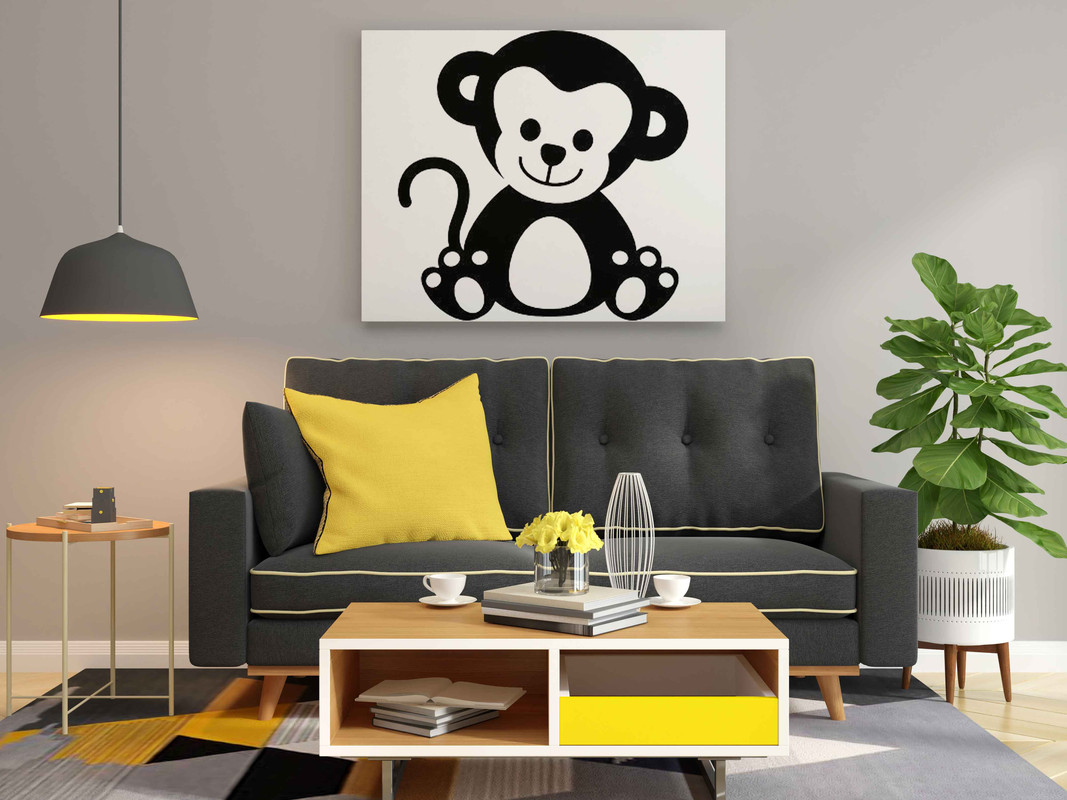 Baby Monkey Glow in the Dark Painting Kit β DIY Canvas Art for Kids & Jungle Animal Lovers | Eazy Arts - Image 2