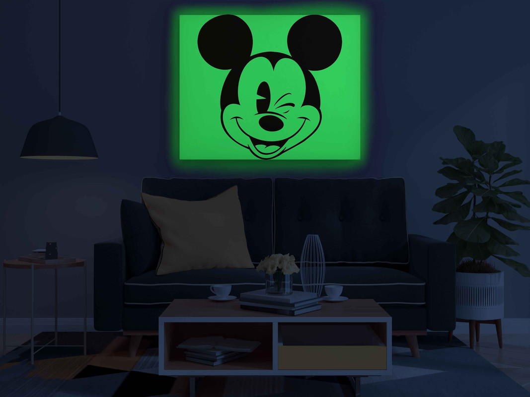 Mickey Mouse Glow in the Dark Painting Kit β Iconic Winking Face DIY Art for Kids | Eazy Arts - Image 3