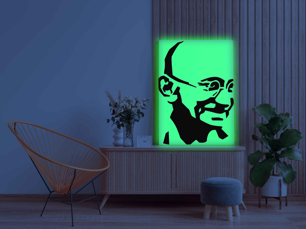 Mahatma Gandhi Glow in the Dark Painting Kit β DIY Inspirational Freedom Leader Wall Art | Eazy Arts - Image 3