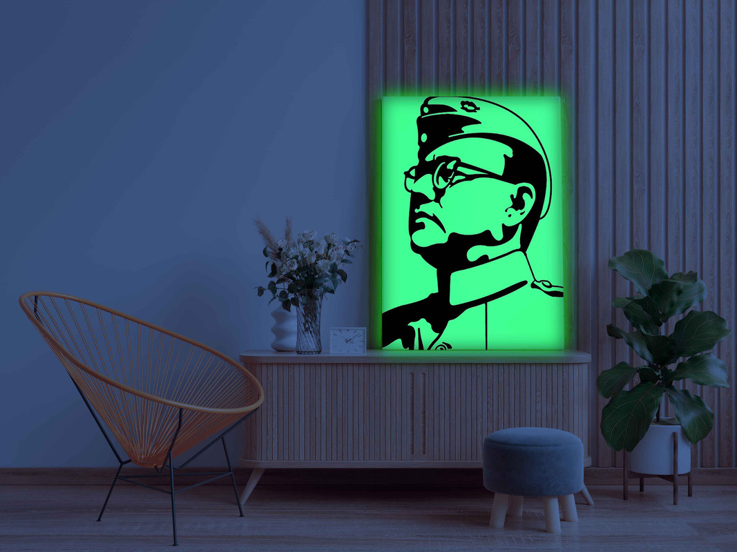 Subhash Chandra Bose Glow in the Dark Painting Kit β DIY Netaji Patriotic Wall Art | Eazy Arts - Image 3