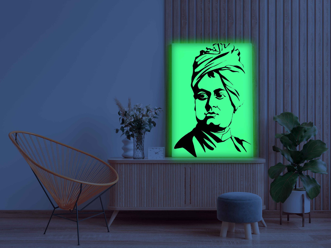 Swami Vivekananda Glow in the Dark Painting Kit β DIY Inspirational Monk Portrait Art | Eazy Arts - Image 3