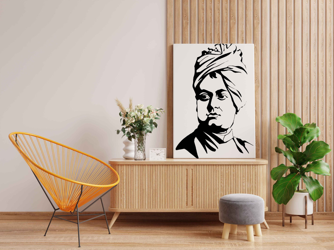 Swami Vivekananda Glow in the Dark Painting Kit β DIY Inspirational Monk Portrait Art | Eazy Arts - Image 2