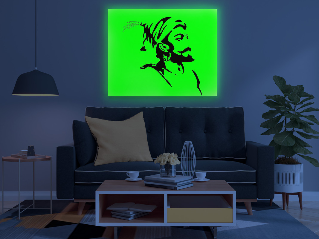 Chhatrapati Shivaji Maharaj Upward Glance Glow in the Dark Painting Kit β DIY Visionary Warrior Art | Eazy Arts - Image 3