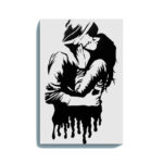 Romantic Couple Glow in the Dark Painting Kit – Passionate DIY Canvas Wall Art | Eazy Arts