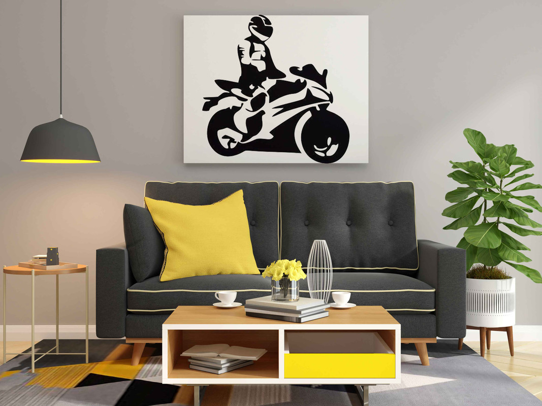 Biker Glow in the Dark Painting Kit β DIY Motorcycle Wall Art | Eazy Arts - Image 2