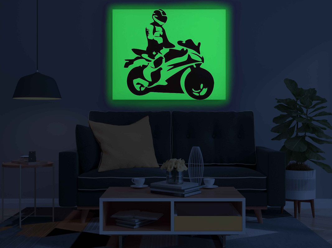 Biker Glow in the Dark Painting Kit β DIY Motorcycle Wall Art | Eazy Arts - Image 3