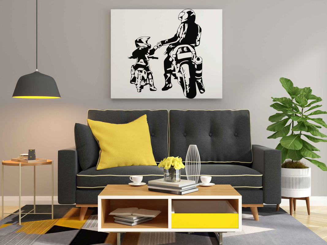 Father and Son Biker Glow in the Dark Painting Kit β DIY Motorcycle Bonding Art | Eazy Arts - Image 2