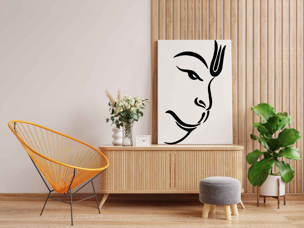 Lord Hanuman Face Glow in the Dark Painting Kit β Minimal Divine Art | Eazy Arts - Image 2