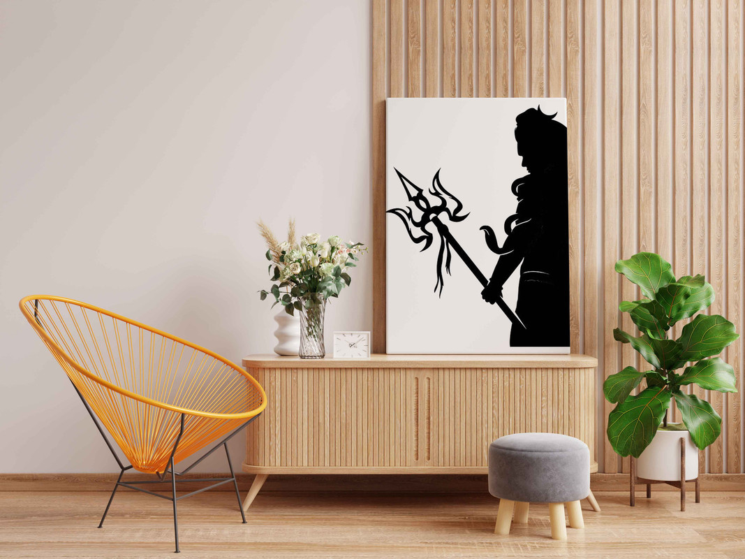 Mahadev with Trishul Paint Kit β Divine Glow in the Dark Canvas | Eazy Arts - Image 2