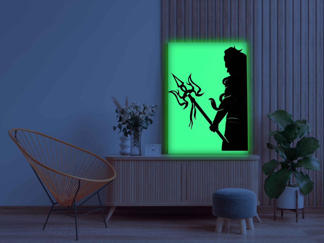 Mahadev with Trishul Paint Kit β Divine Glow in the Dark Canvas | Eazy Arts - Image 3