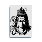 Lord Shiva Face Glow In The Dark Kit – Trishul and Snake Design Canvas | Eazy Arts