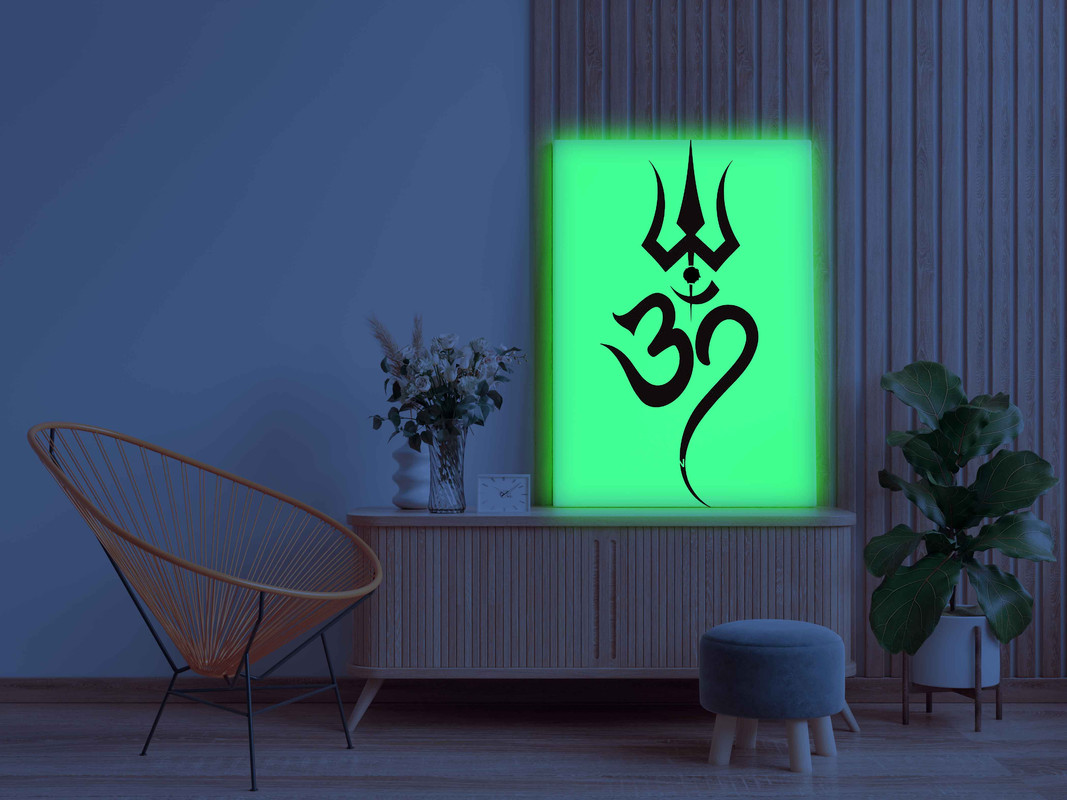 Trishul and Om Symbol Glow in the Dark Painting Kit β DIY Sacred Wall Art | Eazy Arts - Image 3