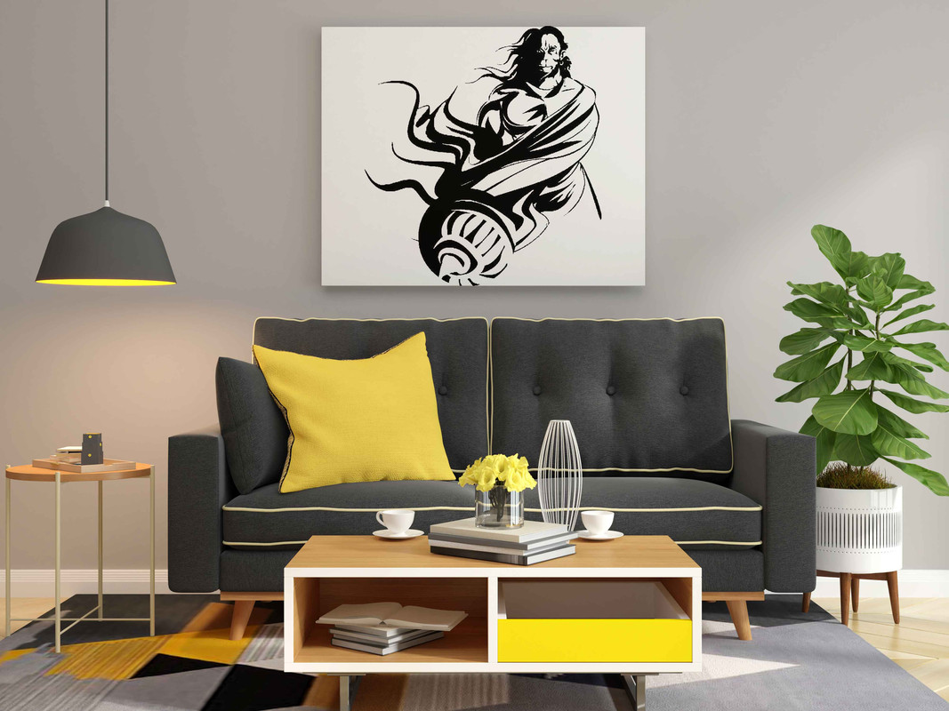 Lord Hanuman with Gada Glow in the Dark Painting Kit β DIY Bajrangbali Wall Art | Eazy Arts - Image 2