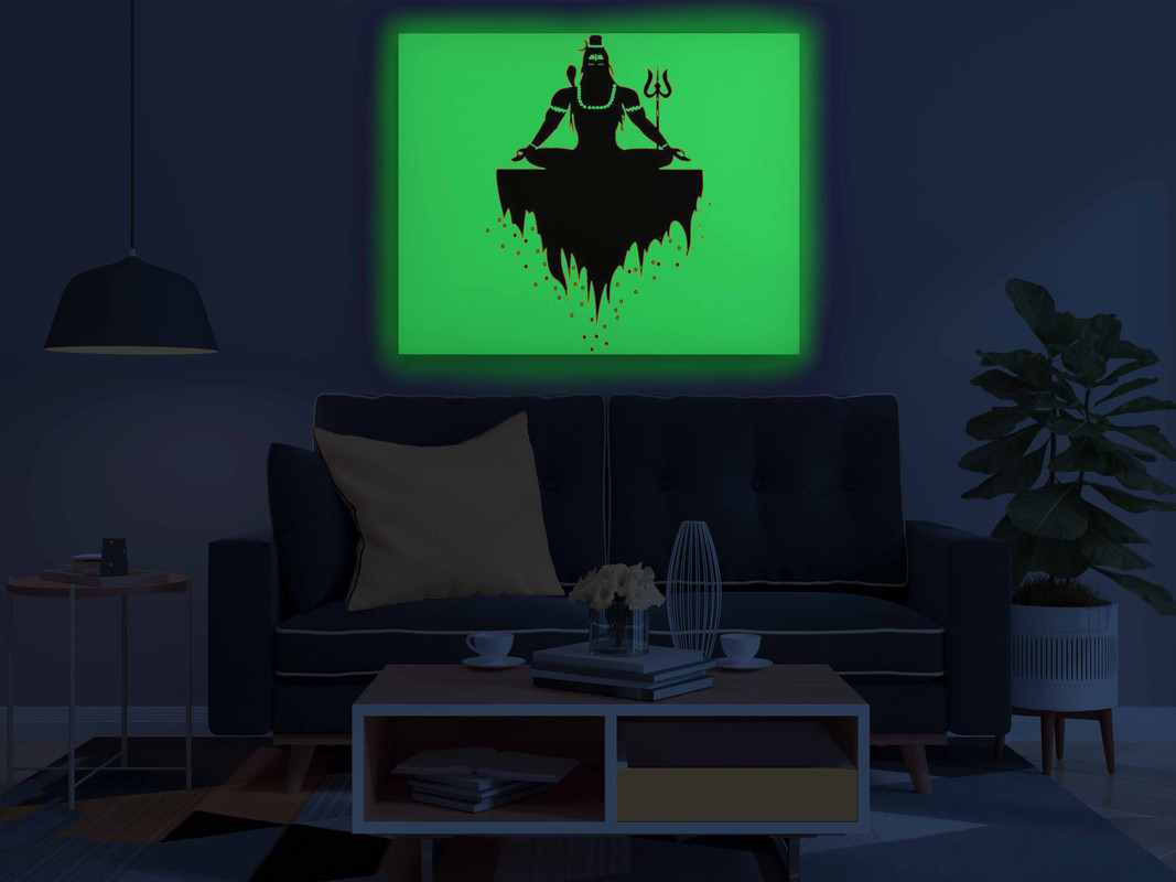 Meditating Lord Shiva Glow in the Dark Painting Kit β DIY Bholenath Floating Art | Eazy Arts - Image 3