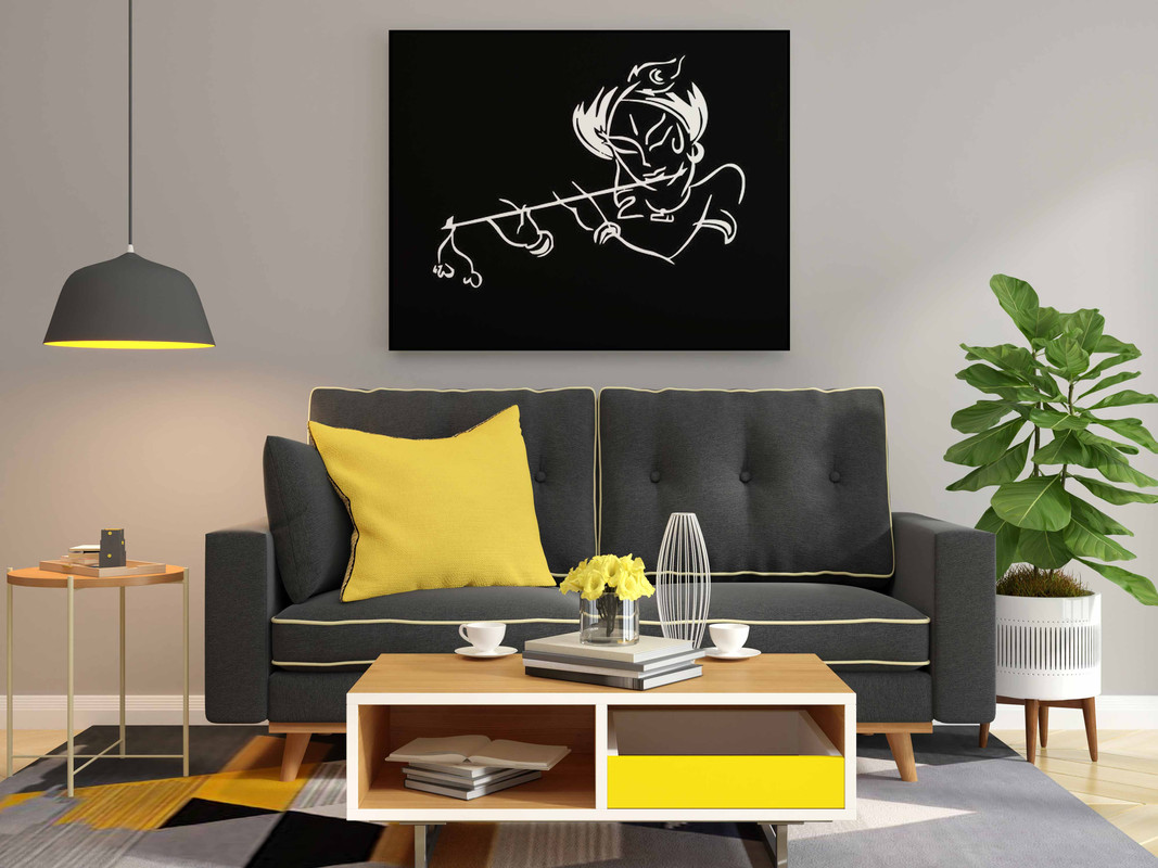 Lord Krishna Playing Flute Glow in the Dark Painting Kit β DIY Divine Line Art | Eazy Arts - Image 2