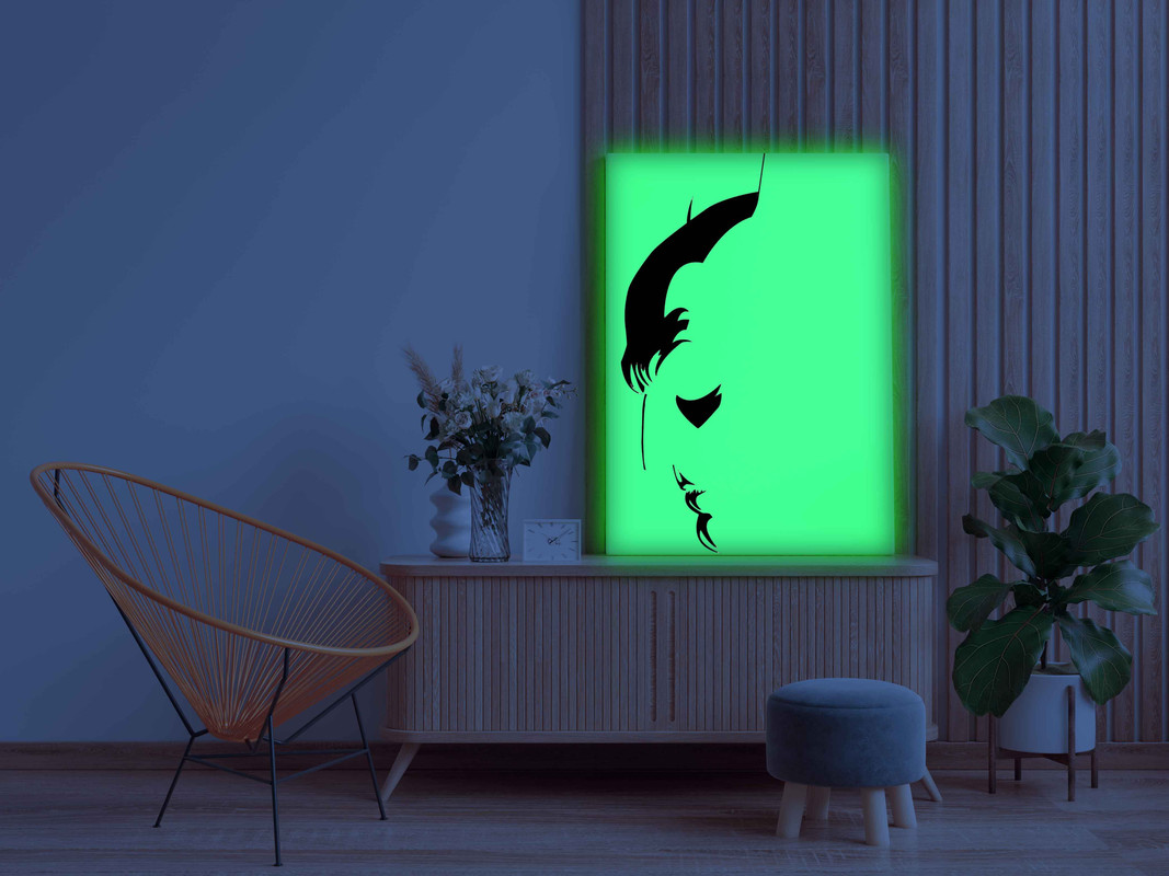 Batman Face Glow in the Dark Painting Kit β Minimalist DIY Art for Dark Knight Fans - Image 3