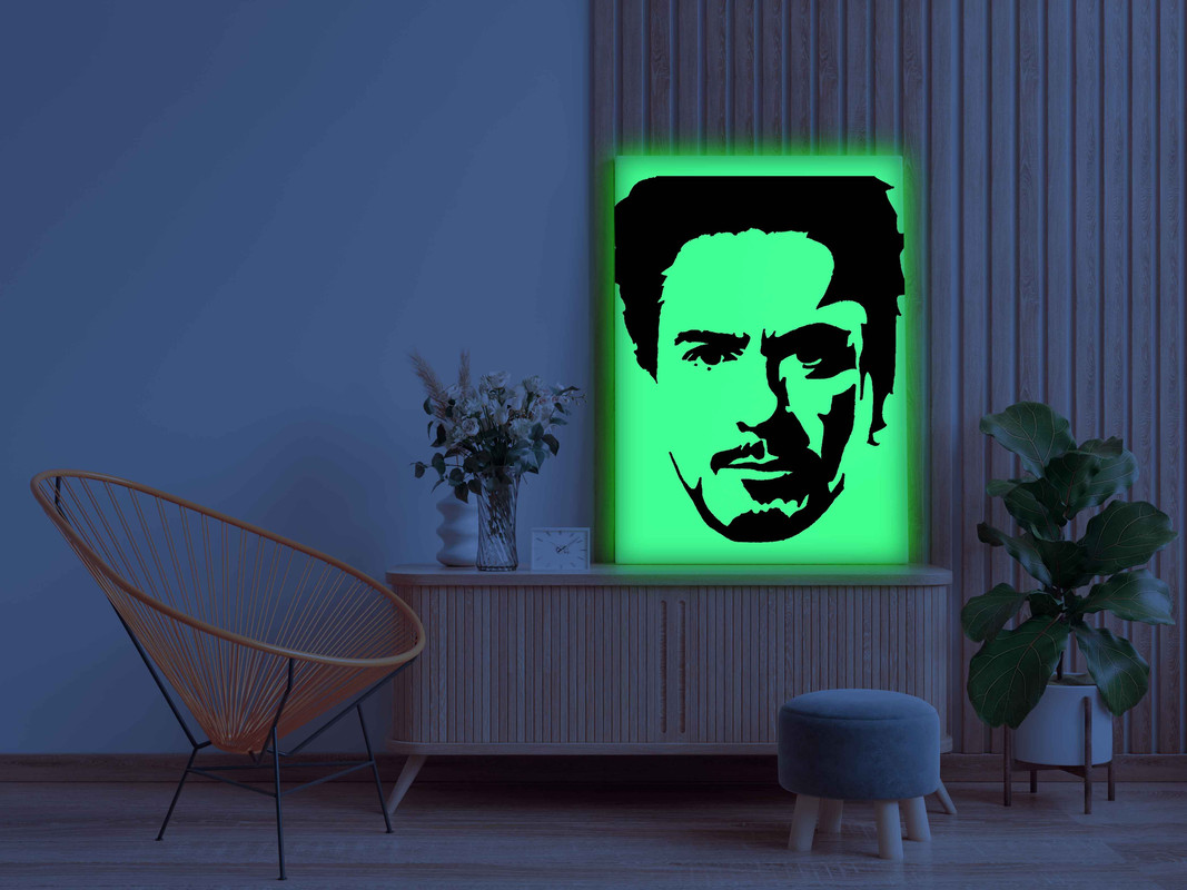 Tony Stark Glow in the Dark Painting Kit β Iconic Iron Man Face DIY Art - Image 3