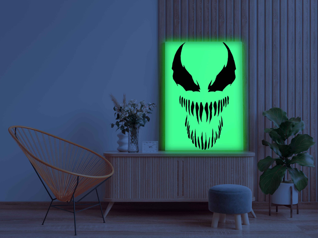 Venom Glow in the Dark Painting Kit β Sinister Marvel Anti-Hero Face DIY Art - Image 3