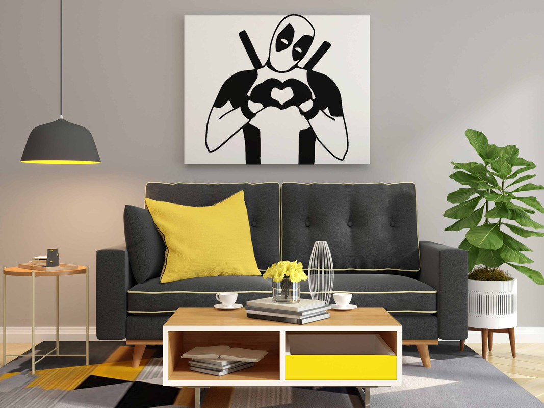 Deadpool Heart Glow in the Dark Painting Kit β DIY Antihero Art for Marvel Lovers - Image 2