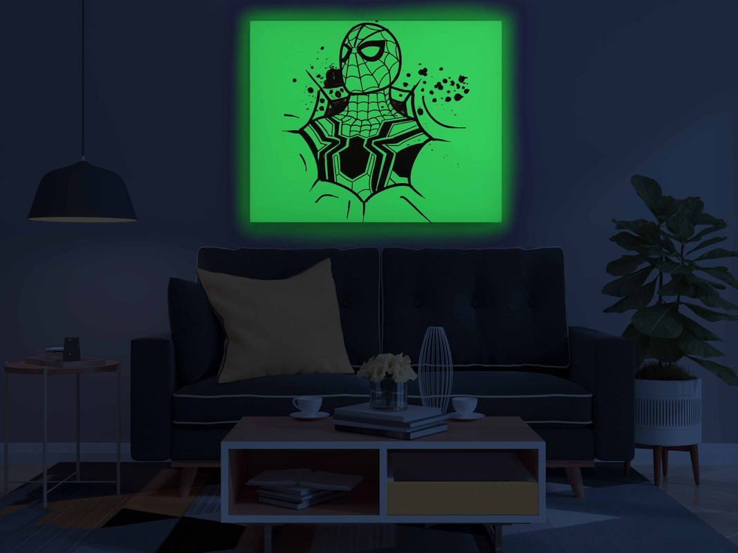 Spiderman Glow in the Dark Painting Kit β Marvel Hero DIY Canvas Art - Image 3