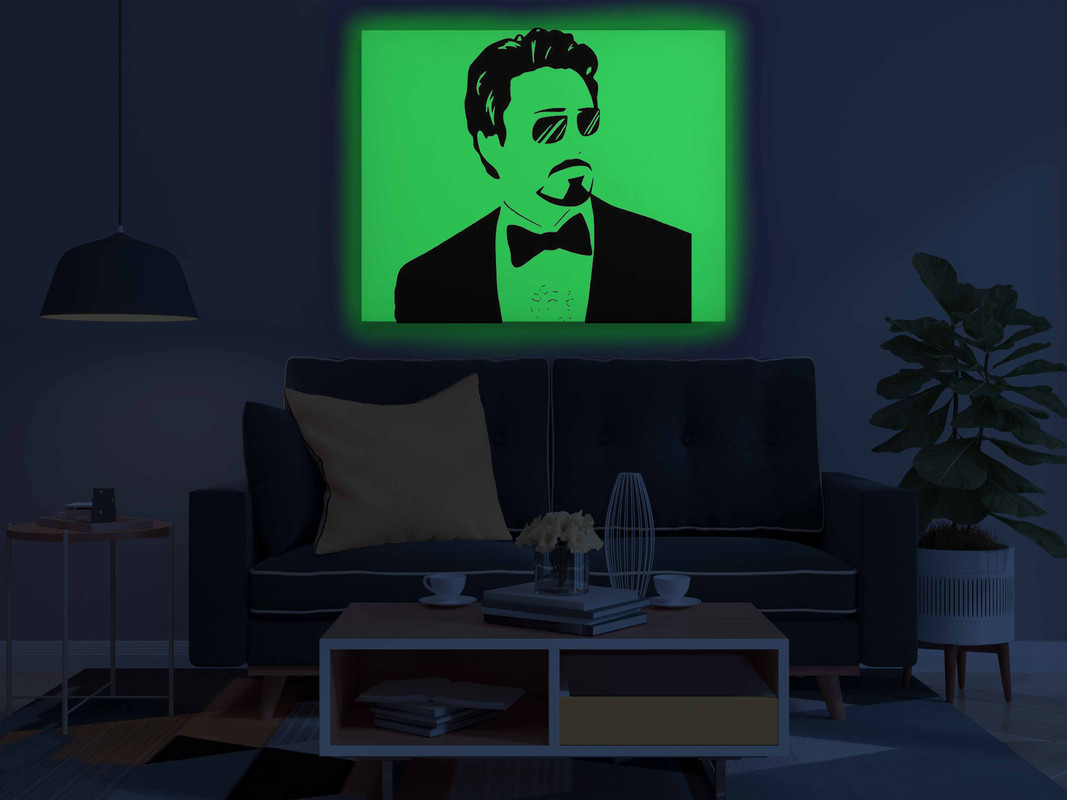 Tony Stark Glow in the Dark Painting Kit β Tuxedo Elegance with Arc Reactor Glow - Image 3